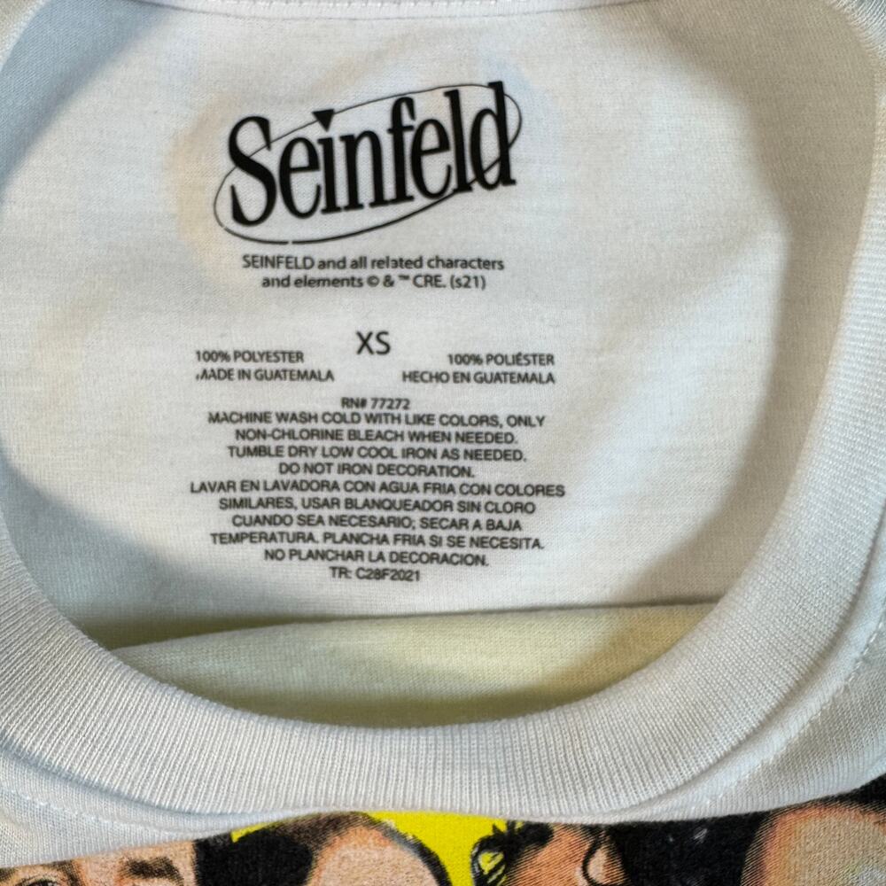 Seinfeld Cast Graphic T Shirt Women XS White Retro TV Show Tee - Picture 3 of 7